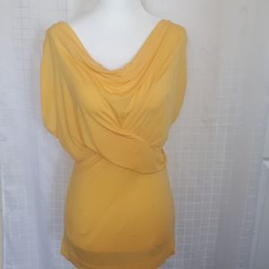 Kische Women Blouse Top Yellow Large